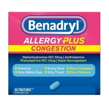 BENADRYL® Allergy Plus - Pastillas para la congestión